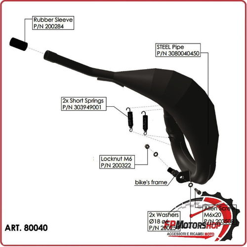 KIT COLLETTORI SCARICO X-FIGHT PER FANTIC XE/XM 50 21- LEOVINCE 80040