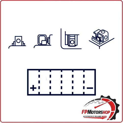 BATTERIA PER MOTO 12V MARELLI MOT12A-BS YT12A-BS BENELLI TORNADO 900
