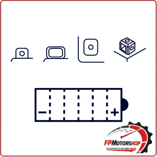 BATTERIA PER MOTO MARELLI MOB30L-B-SM YB30L-B 12V 30Ah HARLEY