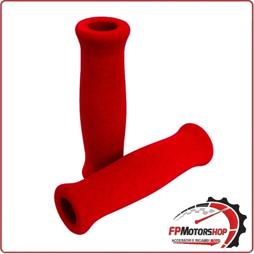 COPPIA MANOPOLE BAJA SPUGNA ROSSO EBC BG002 PER MANUBRIO MOTO UNIVERSALI