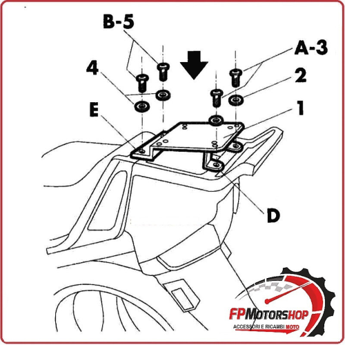 ATTACCO BAGAGLIO BAULETTO MOTO PER BMW R1100 RT 96>06 K1100 LT 96>05 SHAD W0R16T