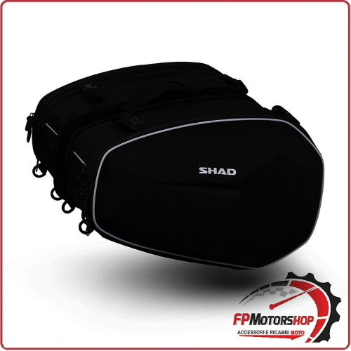 COPPIA BORSE LATERALI PORTAPACCHI PER MOTO SHAD SEMIRIGIDE E48 X0SE482
