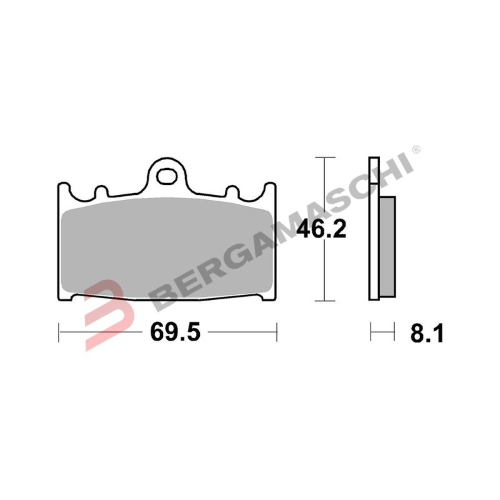 PASTIGLIE FRENO BREMBO 07KA13SA ROSSA SINTERIZZATA per SUZUKI GSR 600 2006-2010