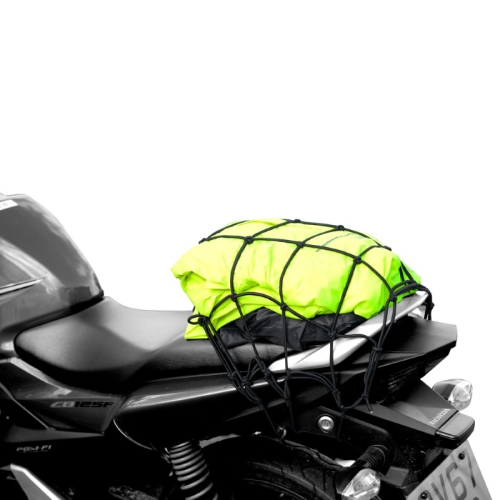 RETE PORTAOGGETTI ELASTICA PER MOTO NERA XL CON GANCI OXFORD OX666 50x50CM
