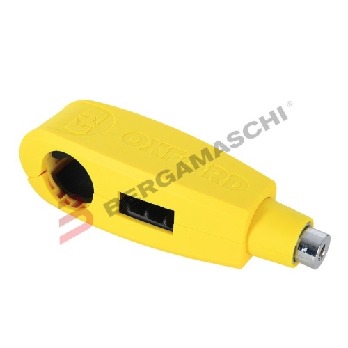 LUCCHETTO ANTIFURTO BLOCCA PER LEVA FRENO GIALLO MOTO LEVERLOCK OXFORD LK301