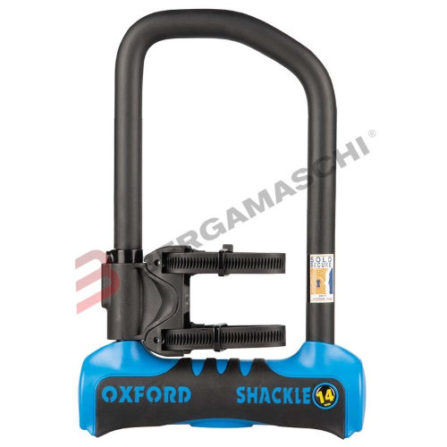 LUCCHETTO ANTIFURTO PER BICICLETTA U-LOCK BLU CON CAVO 260MM OXFORD LK321