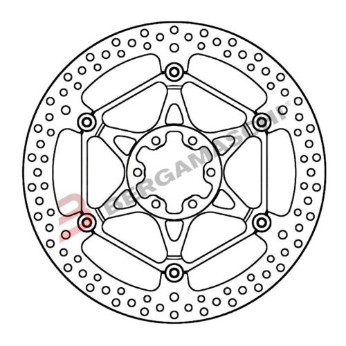 DISCO FRENO PER APRILIA RSV4/TUONO MAGGIORATO 330MM GRIMECA DR443FTA FLOTTANTE