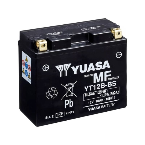 BATTERIA AVVIAMENTO PER MOTO YUASA YT12B-BS 12 V 10 Ah DUCATI MONSTER DIAVEL