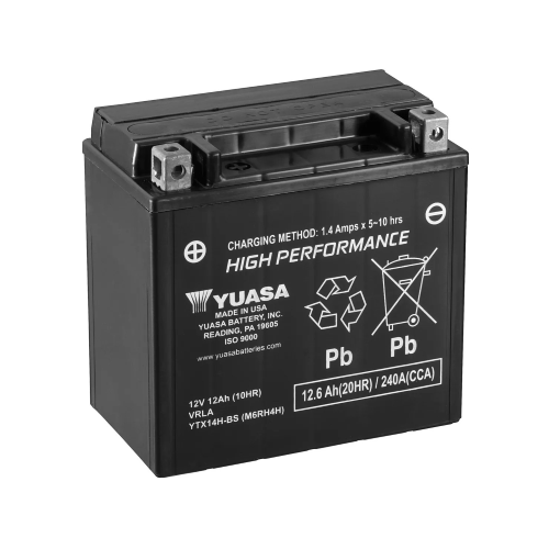BATTERIA AVVIAMENTO PER MOTO YUASA YTX14H-BS  ALTO SPUNTO 12 V 12 Ah BMW R1200GS