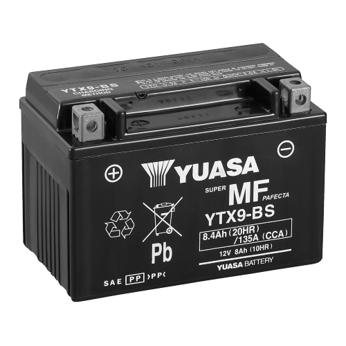 BATTERIA AVVIAMENTO YUASA YTX9-BS PER MOTO SCOOTER 12 V 8 Ah HONDA CBR SUZUKI