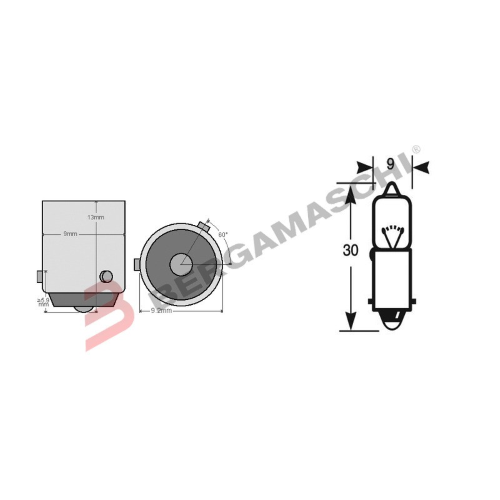 LAMPADA 12V 21W BAY9S ARANCIO PERNI DISASSATI RIATEC PER AUTO MOTO SCOOTER