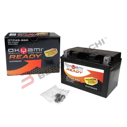 BATTERIA AGM GEL OKYAMI OTZ14S-BSR SIGILLATA YTZ14S 12V 11,2 Ah PER MOTO BMW