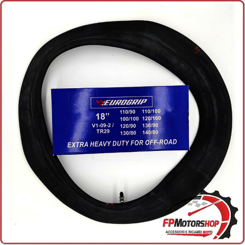 CAMERA D'ARIA PER GOMMA CERCHIO MOTO RAGGIO 18 RINFORZATO 140/80-18 120/90-18