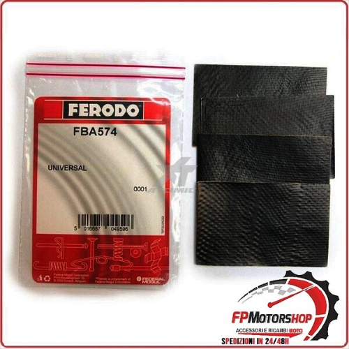 PLACCHETTE ADESIVE ANTIRUMORE PER PASTIGLIE FRENO MOTO SET 4PZ FERODO FBA574