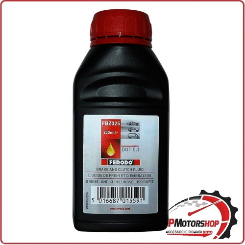 FERODO LIQUIDO OLIO FRENI PER MOTO DOT 5.1 250ML PER USO STRADALE FBZ025