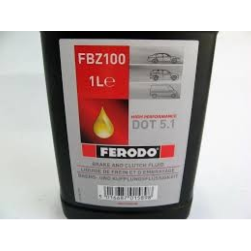 OLIO FRENI MOTO FERODO DOT 5.1 1 LITRO FBZ100 PER USO STRADALE ALTE PRESTAZIONI