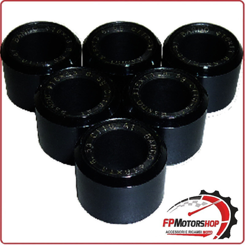 KIT 6 RULLI MASSETTE SCOOTER PER 16X13 6,5G KYMCO 50 AGILITY 4T CARRY VARIATORE