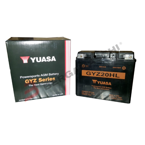 BATTERIA AGM GEL PER MOTO 12V 20 ah YUASA GYZ20HL YZ20HL SIGILLATA ERMETICA