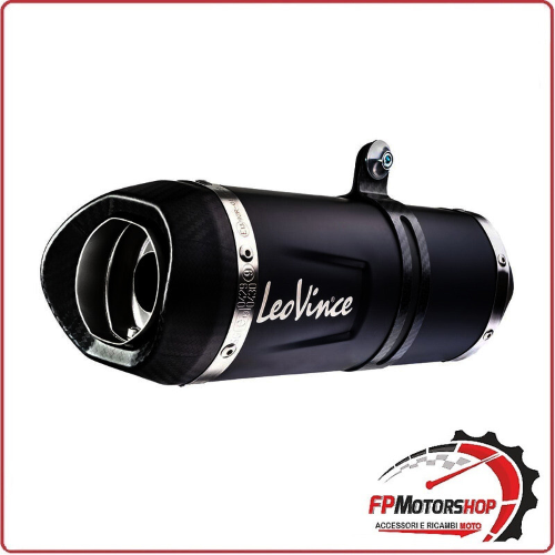 TERMINALE DI SCARICO SILENZIATORE NERO PER BENELLI TRK 702 23- LEOVINCE 14446EBU