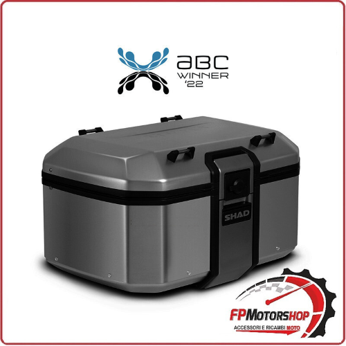 BAULETTO PER MOTO SHAD TR55 ARGENTO LINEA TERRA D0TR55100 PIASTRA NON INCLUSA