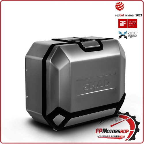 BORSA LATERALE PORTAPACCHI PER MOTO SHAD TR36 ARGENTO DX LINEA TERRA D0TR36100R
