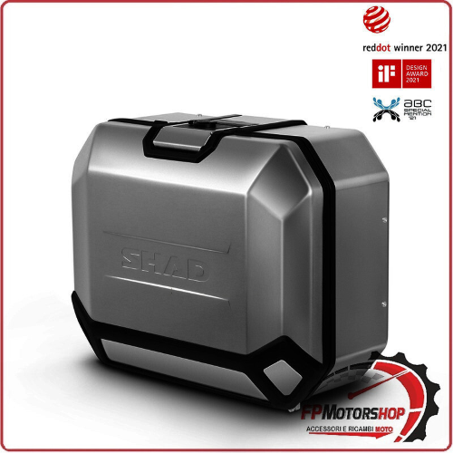 BORSA LATERALE PORTAPACCHI PER MOTO SHAD TR36 ARGENTO SX LINEA TERRA D0TR36100L