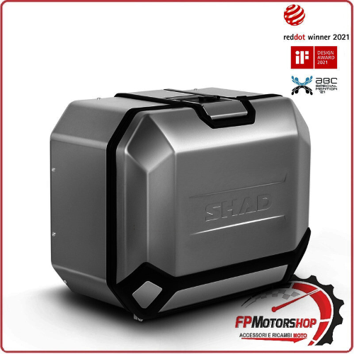 BORSA LATERALE PORTAPACCHI PER MOTO SHAD TR47 ARGENTO DX LINEA TERRA D0TR47100R