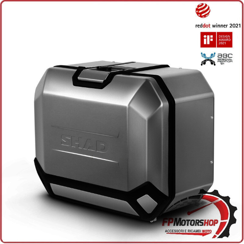 BORSA LATERALE PORTAPACCHI PER MOTO SHAD TR47 ARGENTO SX LINEA TERRA D0TR47100L